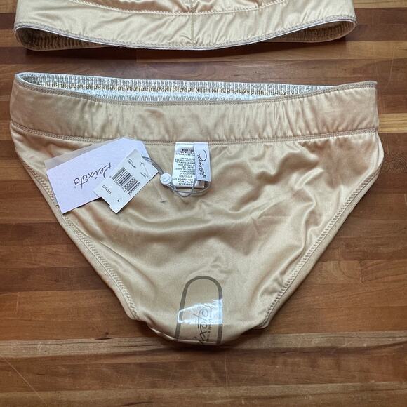 Peixoto Zoni One Shoulder Bikini set  Gold Large - Picture 4 of 9